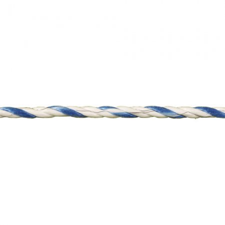 Corde nylon blanc/bleu d.6,5mm avec 6 fils conducteurs inox d.0,20mm - 11567 - Corde nylon blanc/bleu d.6,5mm avec 6 fils conducteurs inox d.0,20mm rouleau 200m