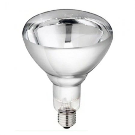 Lampe infrarouge 250W blanche à vis - 12336 - Lampe infrarouge 250W blanche à vis