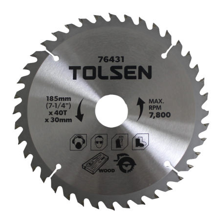 lame pour scie circulaire 185mm 40T Tolsen - 13461 - lame pour scie circulaire 185mm 40T