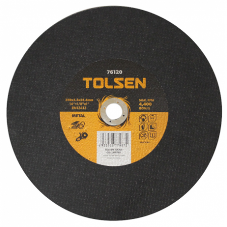 disque à tronconner 350X3,2X25,4mm Tolsen - 13472 - disque à tronconner 350X3,2X25,4mm