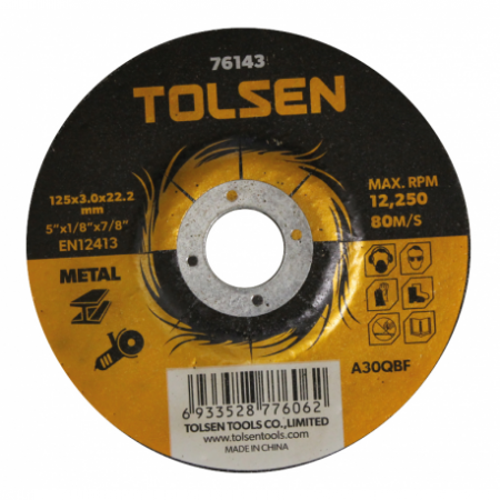 disque à tronconner DEP.125X3X22mm Tolsen - 13479 - disque à tronconner DEP.125X3X22mm