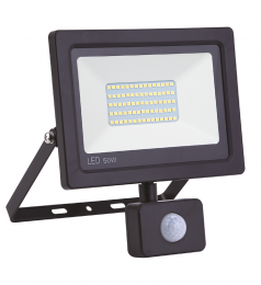 Projecteur Led extra plat noir avec détecteur 50W 4000LM