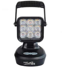 Phare de travail/avertisseur 9 Led rechargeable orange/blanc 945LM